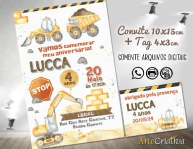 Convite Digital C/tag Construtor 6