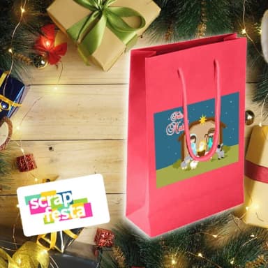 Sacolinha Papel Personalizada Festa Evento Natal