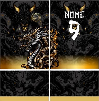 Arte Vetor Camisa Interclasse Dragão 313