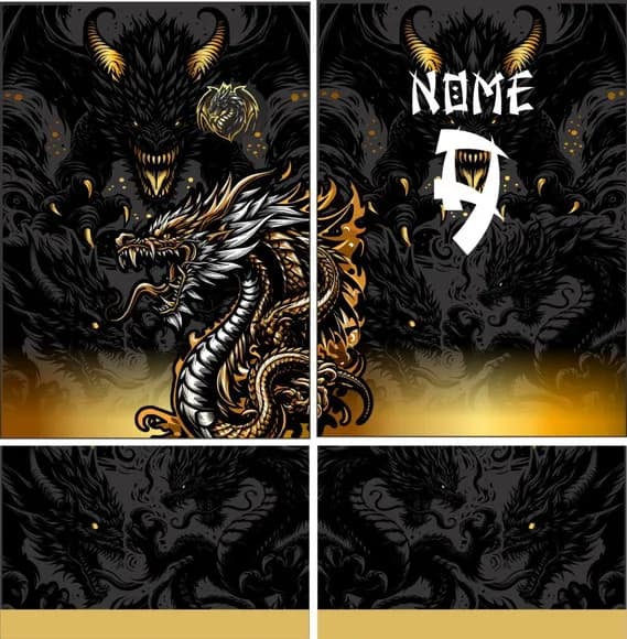 Arte Vetor Camisa Interclasse Dragão 313