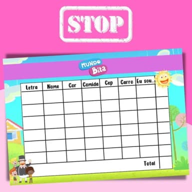 Jogo do Stop ( Conhecido Como Adedanha)