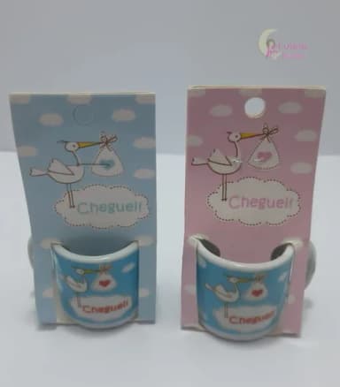 Lembrancinha Mini Xícara cheguei - Pct C/2 Unid
