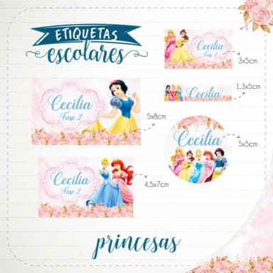 60 Etiquetas Escolares Personalizadas Prova D'agua