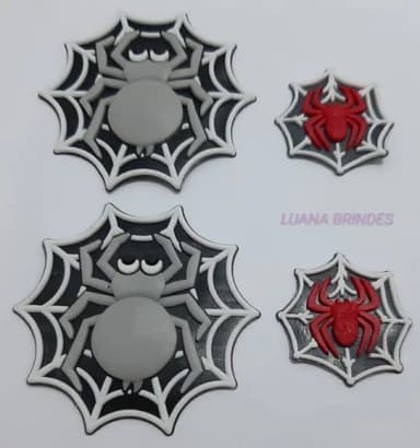 Kit Apliques Símbolo Homem Aranha de borracha - pct c/4 Kits