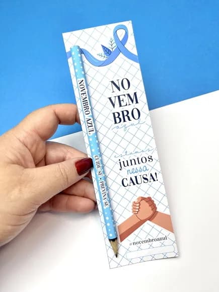 Card com Lápis Novembro Azul