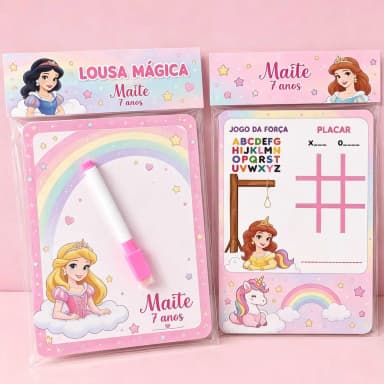 Lousa Magica Personalizada lembrancinhas das Princesas