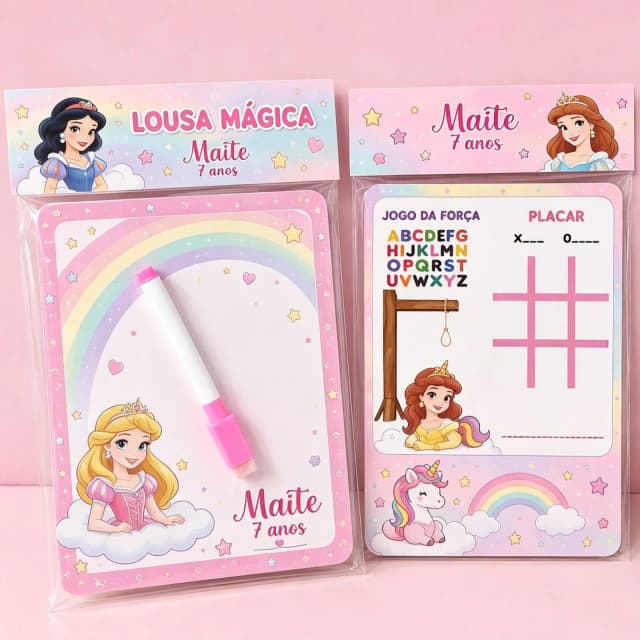 Lousa Magica Personalizada lembrancinhas das Princesas