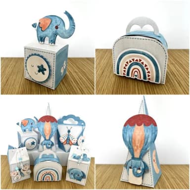 Kit 60 Lembrancinhas Elefante Boho