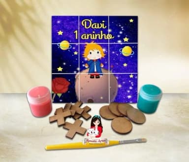 Jogo da Velha com Tinta Personalizado Pequeno Principe