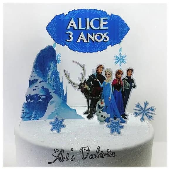 Topo de Bolo Frozen