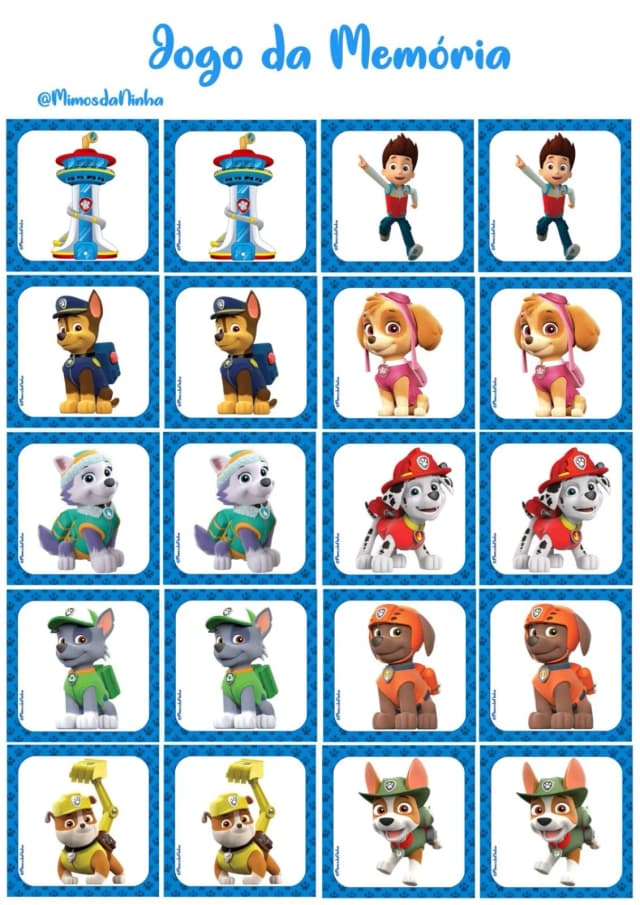 JOGO DA MEMÓRIA PERSONALIZADO