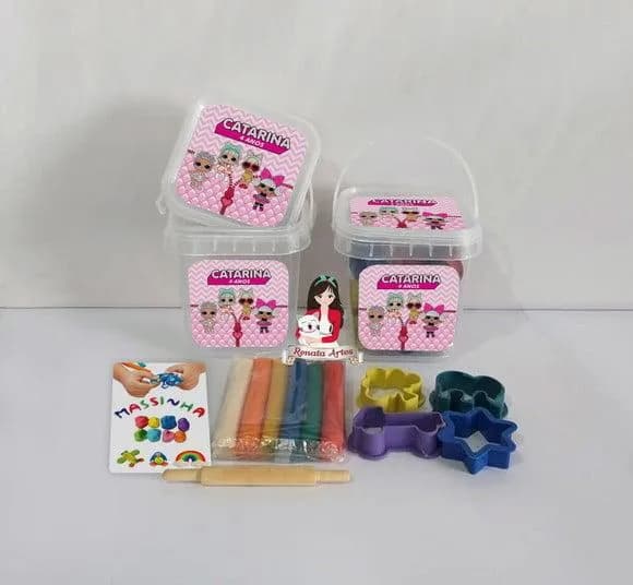 Kit Massinha no Baldinho Personalizado Lol Surprise