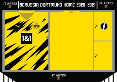 Vetor da Camisa do Borussia Dortmund Home 2020-2021