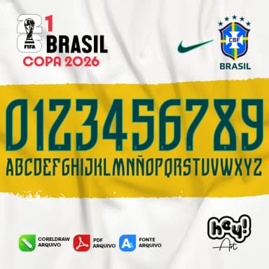 Fonte Vetor Brasil Copa 2026