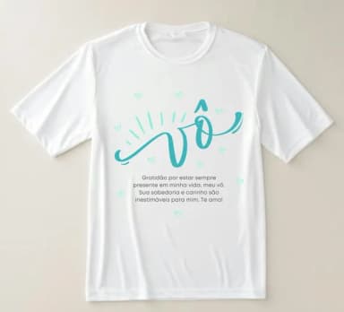 Camiseta Vô Presente Dia dos Pais - Homenagem Afetuosa
