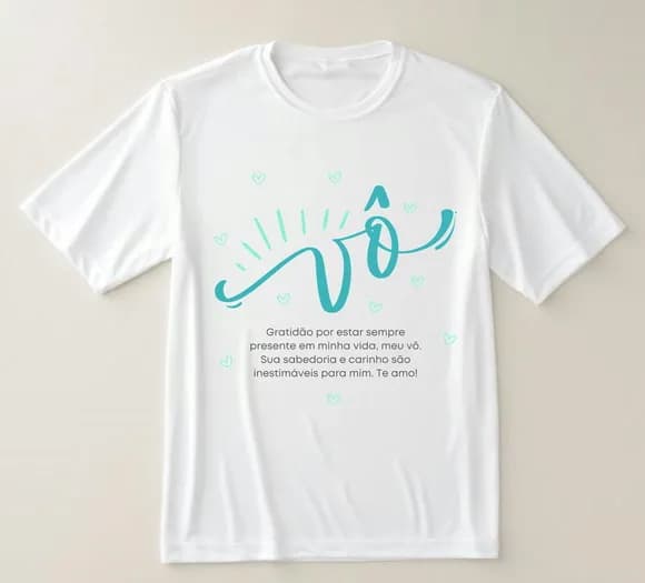 Camiseta Vô Presente Dia dos Pais - Homenagem Afetuosa