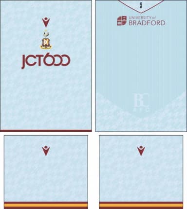 Arte Vetor Camisa Bradford City Local 2025-2026