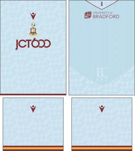 Arte Vetor Camisa Bradford City Local 2025-2026