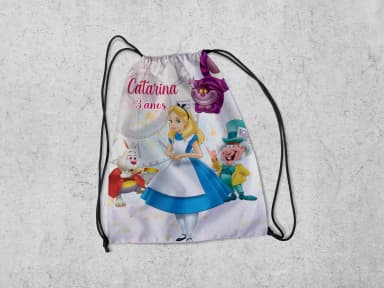 Mochilinha Personalizada Alice no Pais das Maravilhas