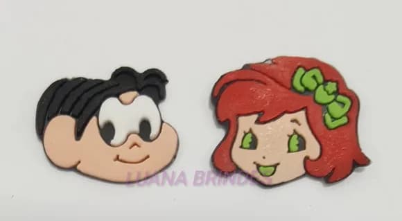 Apliques Emborrachado de Personagem Animado - pct c/ 12 unid