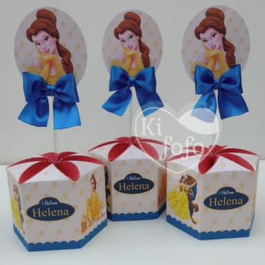 Kit 30 Lembrancinhas a Bela e a Fera