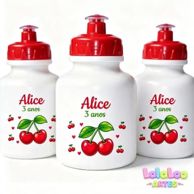 Garrafinha Squeeze Cerejinha Personalizado