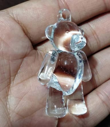 Pingente Ursinho em Pé Acrílico 4cm Pacote com 5 Unidades