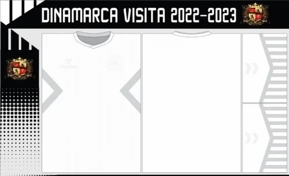 Vetores Camisa Dinamarca Visita 2022-2023