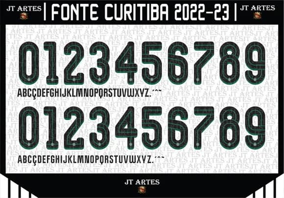 Vetor da Fonte Coritiba 1909 2022