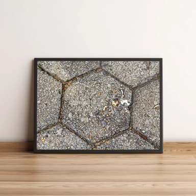 Quadro Chão de Pedra Hexagonais 431