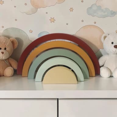 Arco iris de mdf decorativo/ Enfeite de festa, decoração pra quarto de bebe.