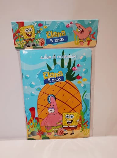 Bob Esponja Álbum de Figurinhas + Desenhos para Colorir + Atividades