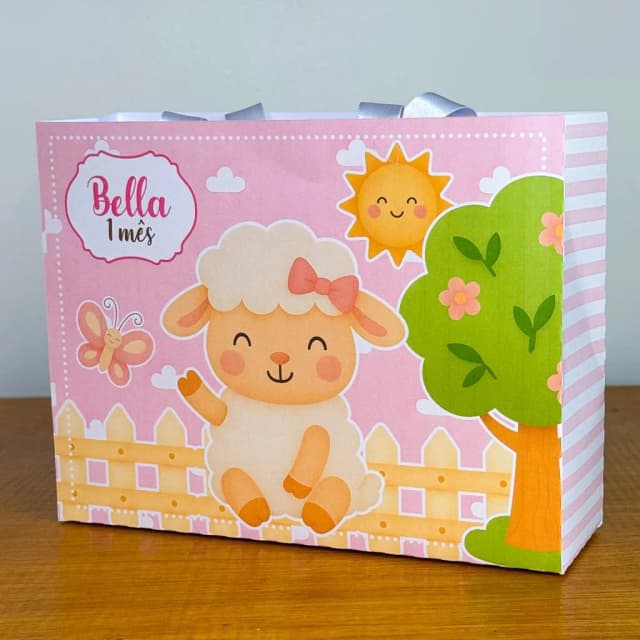 PEGUE E MONTE - Sacolinhas Personalizadas OVELHINHA - Decoração de Festa | Lembrancinhas | Aniversário | Personalizados
