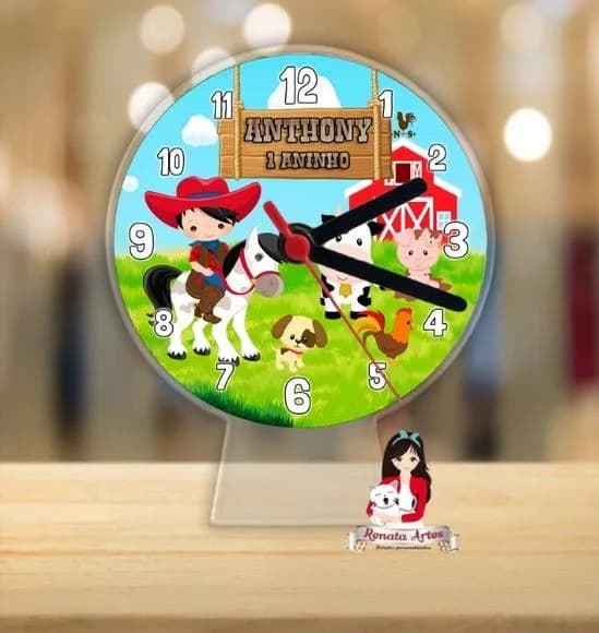 Relógio de Mesa Fazendinha