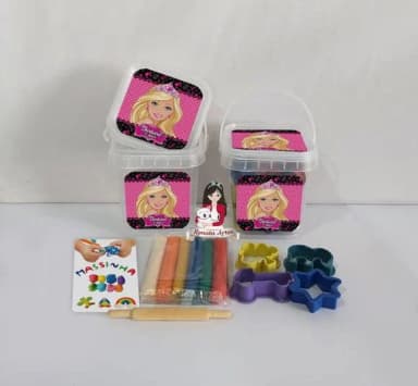 Kit Massinha no Baldinho Personalizado Barbie Nova