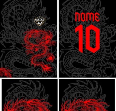 Arte Vetor Camisa Interclasse Dragão Mod-120