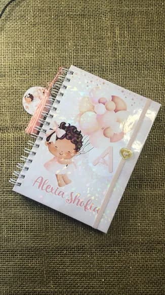 Caderneta de Saúde / Vacinação Personalizada Menina Balões