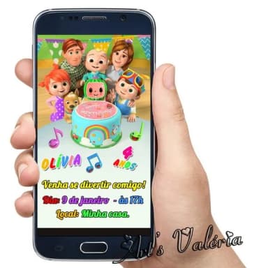 Convite Digital Cocomelon para WhatsApp