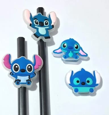 Lápis com Ponteira Stitch Florescente Pacote com 4 Unidades