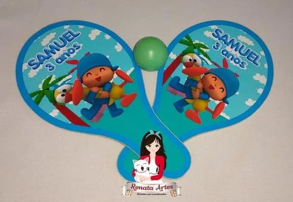 Raquetes de Ping Pong Personalizada Tema Pocoyo