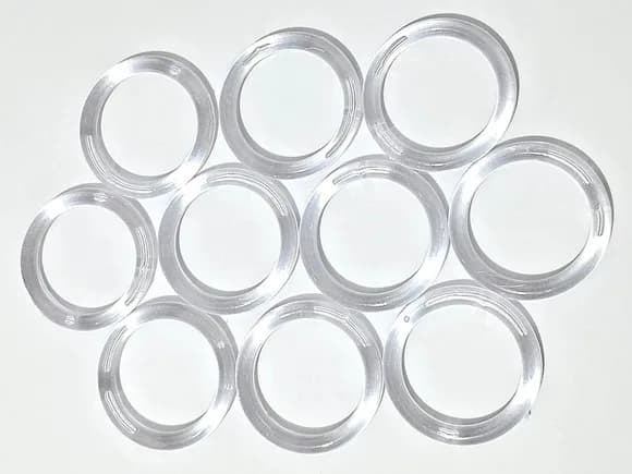 Portas Guardanapos 4cm Argola Lisa Transparente 20 Unidades