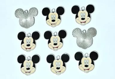 Pingente Mickey Metal Pacote com 6 Unidades