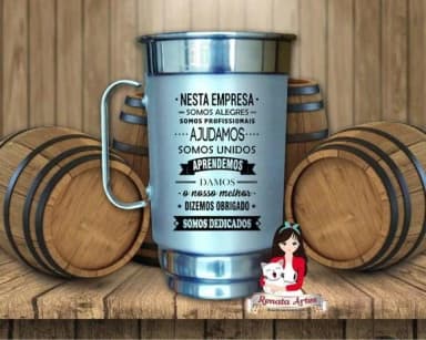 Caneca de Chopp Personalizada Empresas 2 / 500 ml