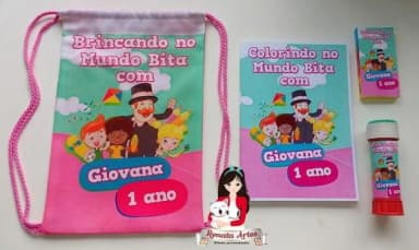 Kit Alegria na Mochila Mundo Bita Rosa
