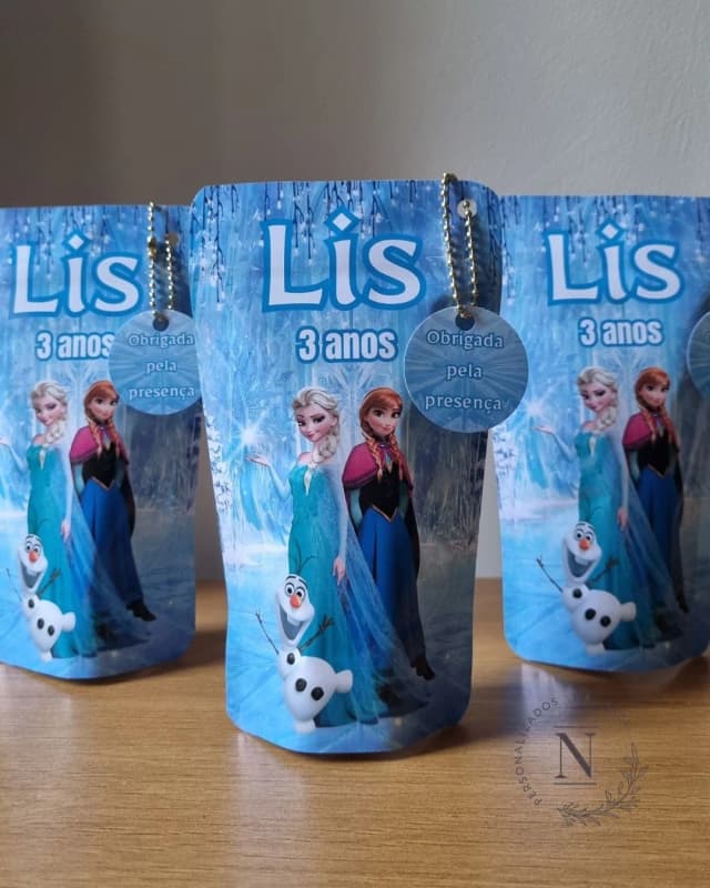 Saquinho Zip Lock 10x17 Lembrancinha Frozen