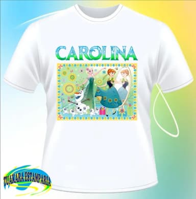 Camiseta Frozen Fever - Anna e Elsa