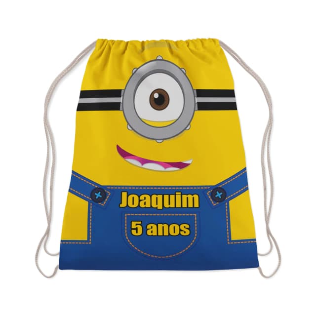 Mochilinha Personalizada para lembrancinhas dos Minions