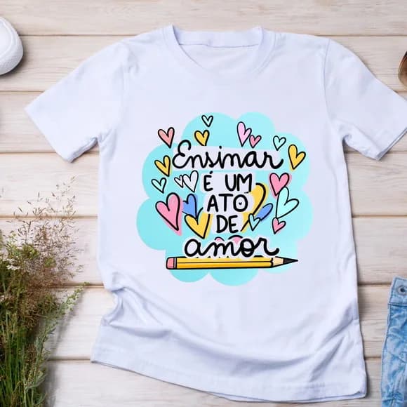 Camiseta Ensinar É Um Ato de Amor