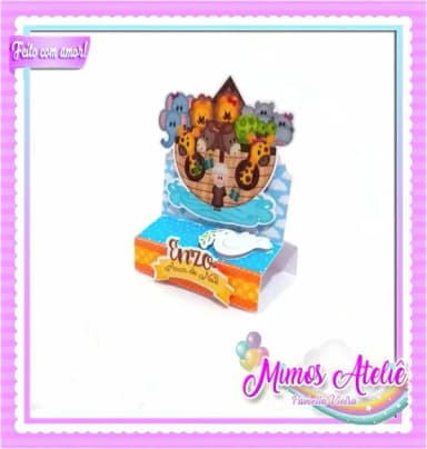 Kit 60 Lembrancinhas Arca de Noé
