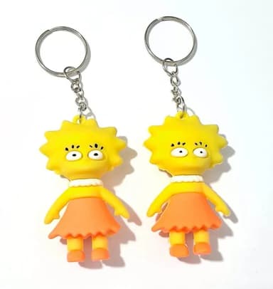 Chaveiro Lisa Simpson Emborrachado Pacote com 2 Unidades